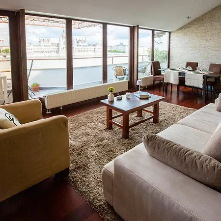 Panorama View Rooftop 3br Terrace Lägenhet Budapest